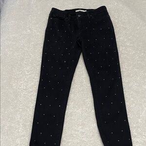 Black Studded Women's Jeans